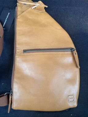 Spikes‎ & Sparrow Tan Genuine Leather Sling Belt Bag